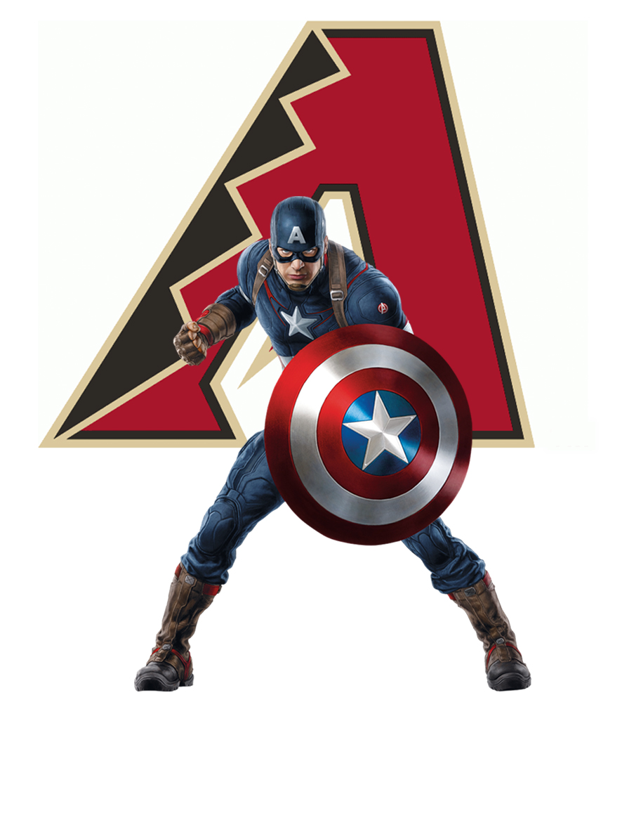 Arizona Diamondbacks Captain America Logo vinyl decal